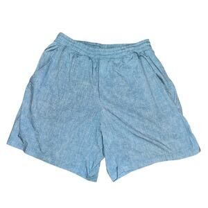 Lululemon Pace Breaker Shorts 7" Men's Size L Sunbleached Neo Blue Multi Swift